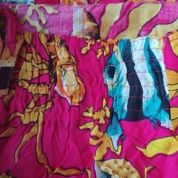 Women's Pink + Gold Tropical Fish Swing Dress, Small - Picture 6 of 10